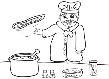 pizza maker coloring page